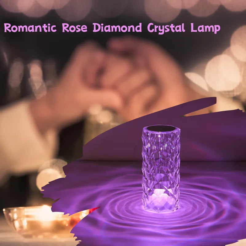 "Crystal LED Night Light: Stylish Room Addition"